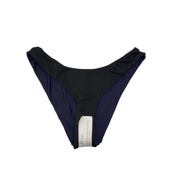 J.Crew Navy Thong Bikini Bottom Size M High Leg Re-Imagined Swim NWT - Picture 2 of 11
